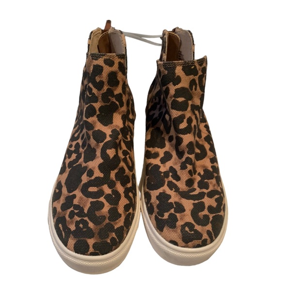 STEVE MADDEN Claud Wedge Leopard Print Sneaker Size 6.5 - Picture 3 of 7